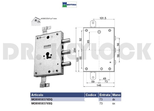 Serratura sicurezza porte - di,